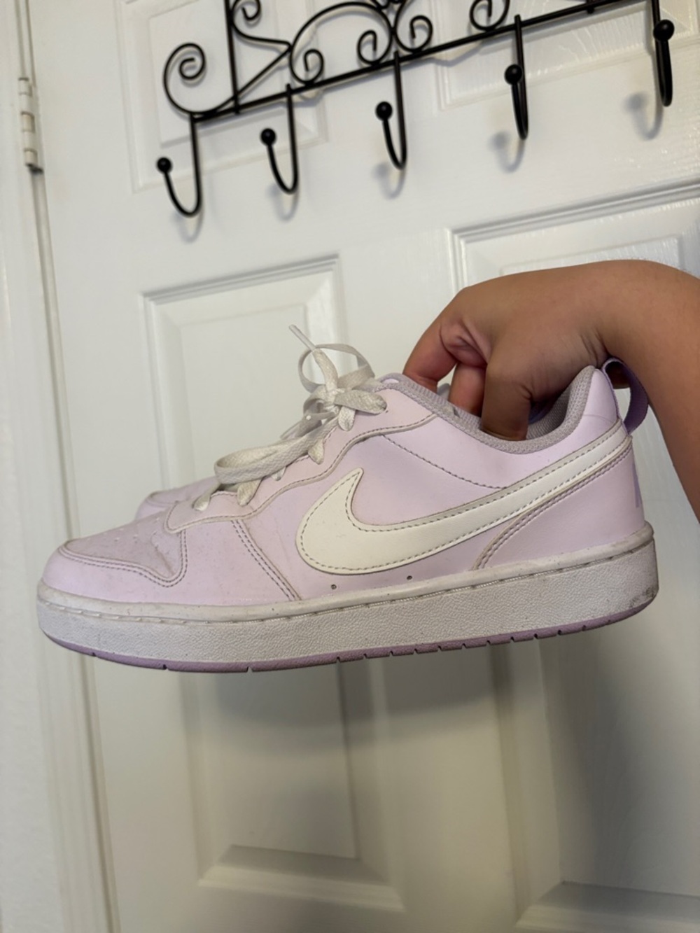 Nike Low-Top Sneakers in Pale Lavender with White Swoosh